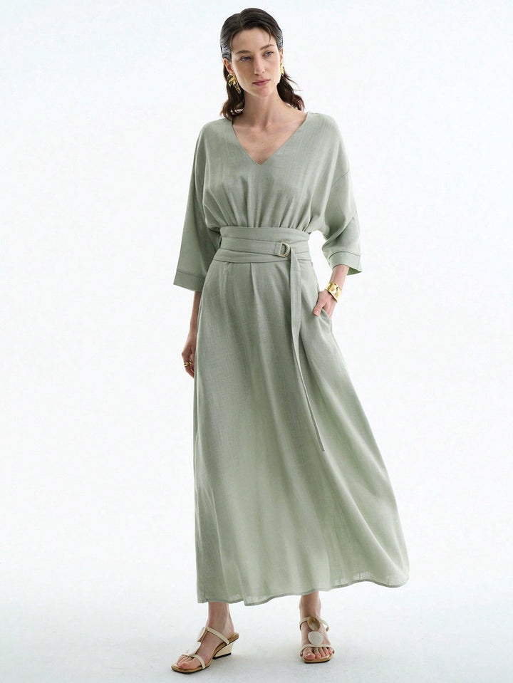 Rochie midi SHEIN, verde