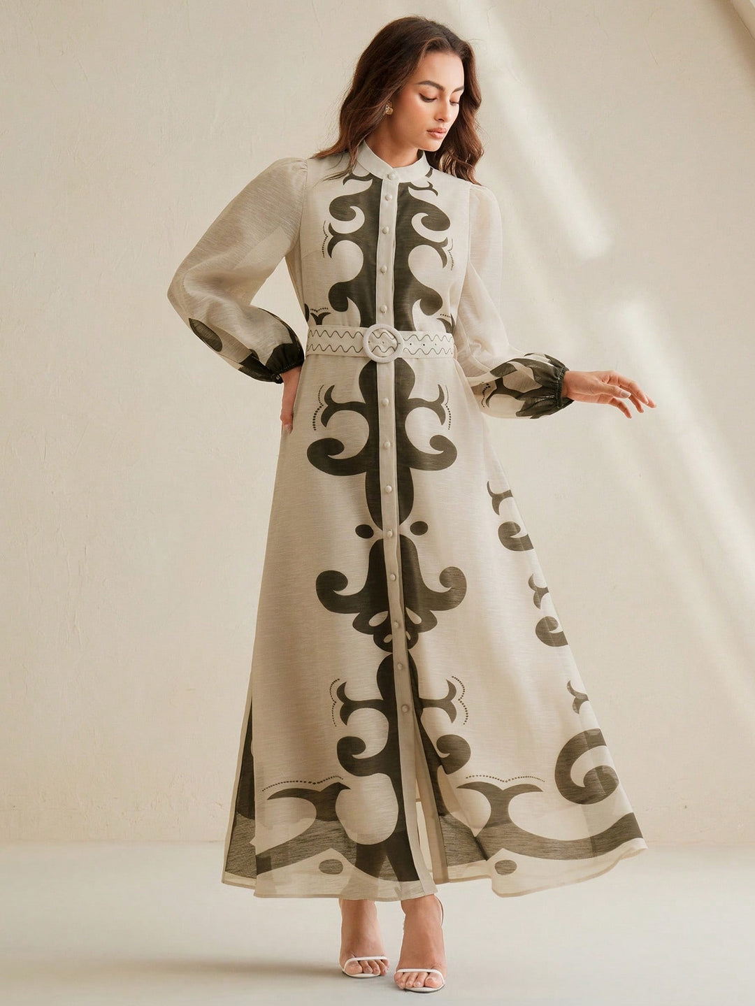 Rochie maxi SHEIN, kaki