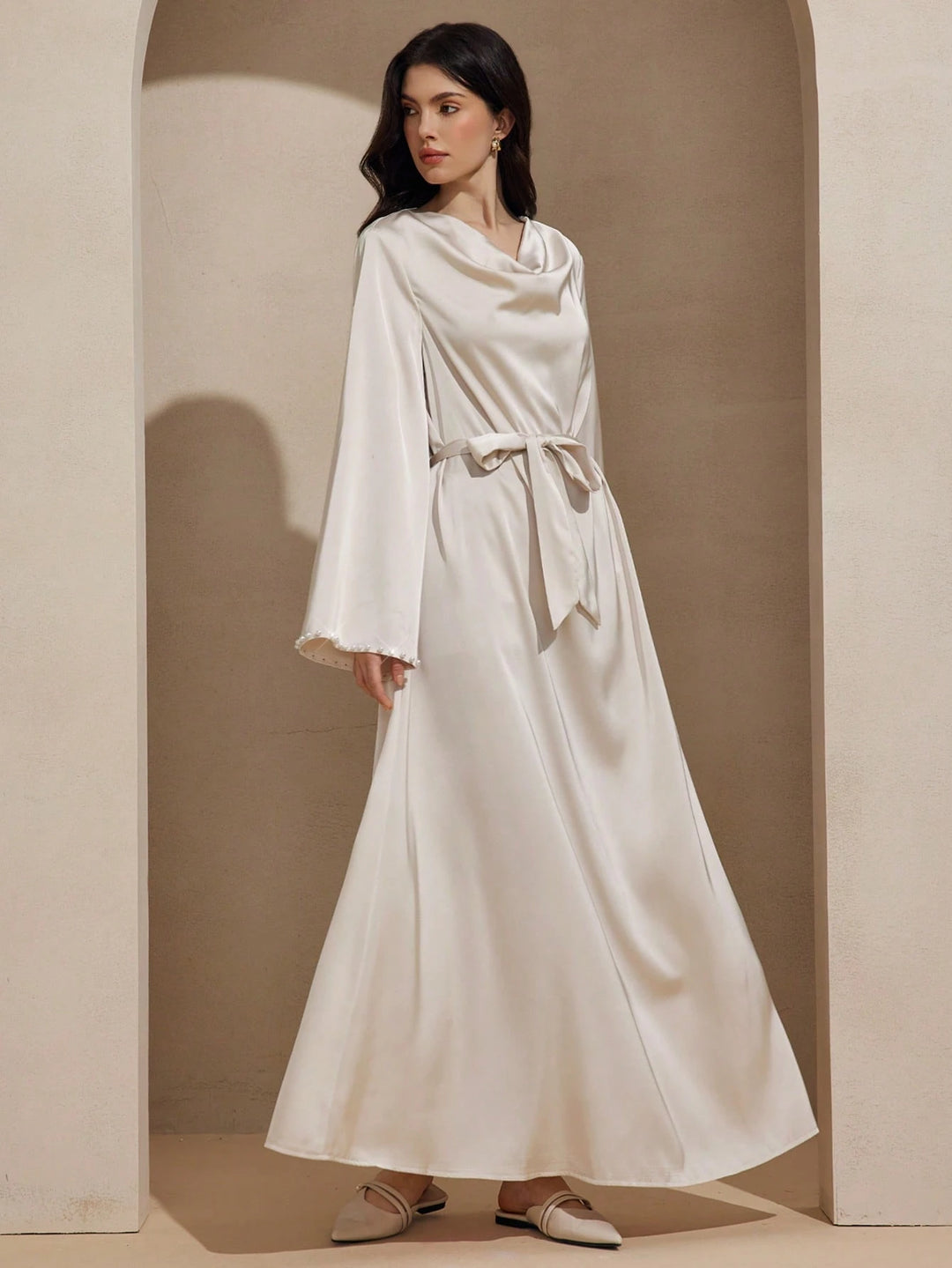 SHEIN maxi ruha, bézs