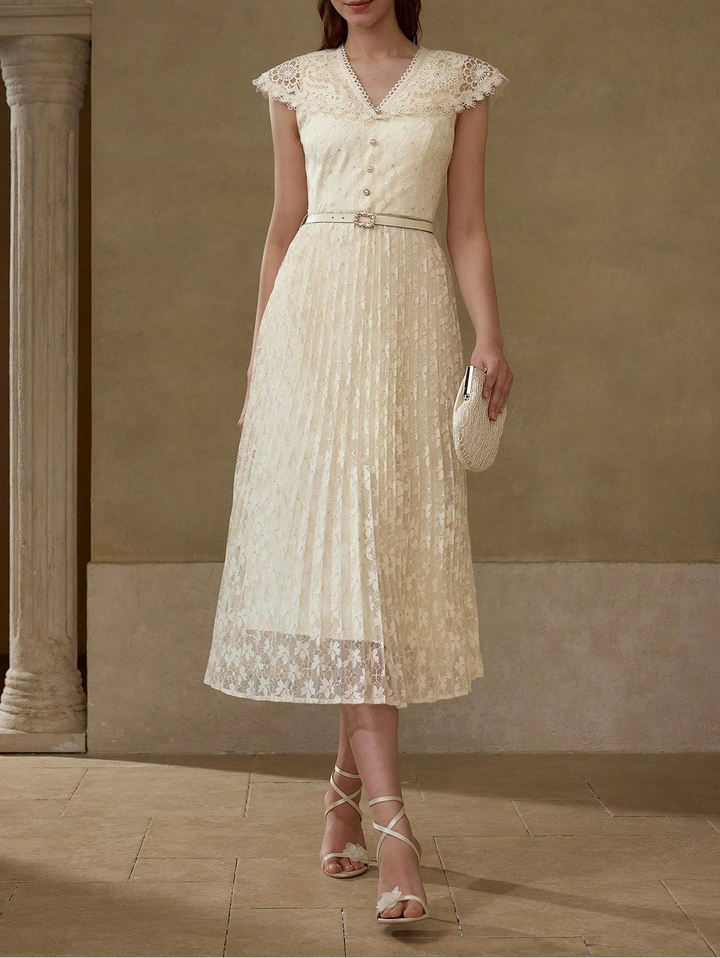 Rochie midi SHEIN, crem