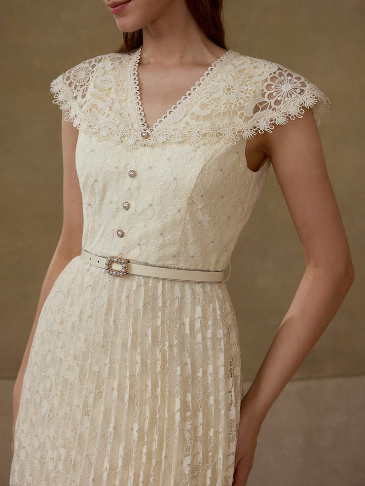 Rochie midi SHEIN, crem