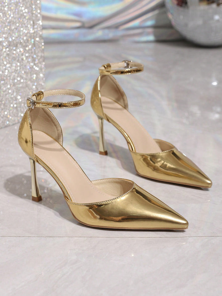 Pantofi cu toc SHEIN, auriu