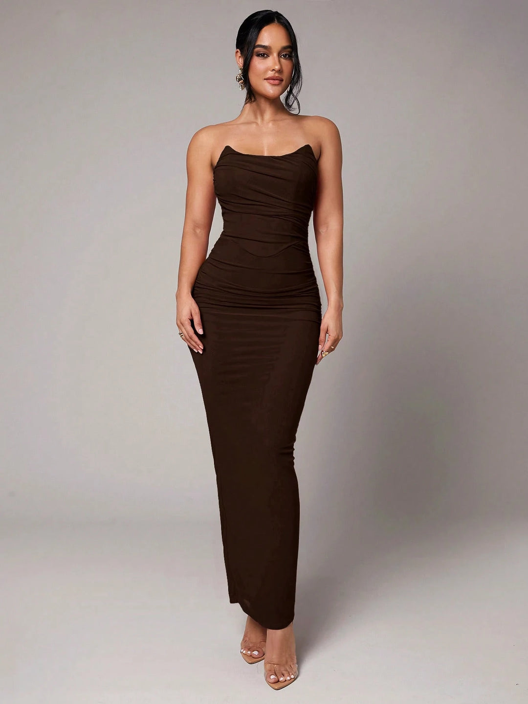 Rochie maxi SHEIN, maro