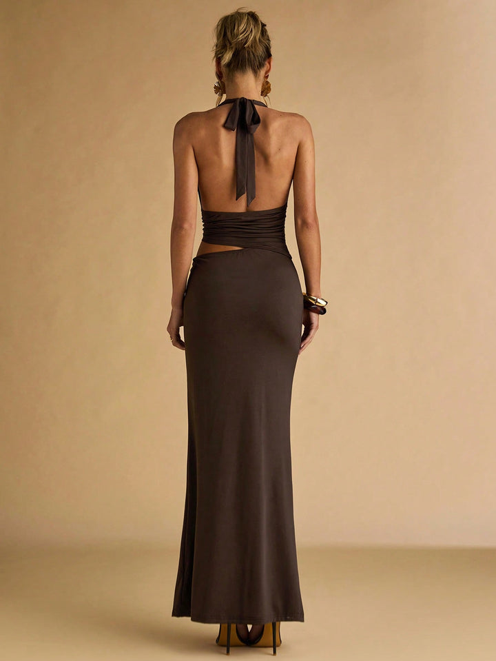 Rochie maxi SHEIN, maro