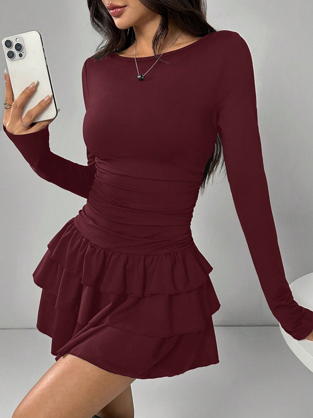 Rochie mini SHEIN, vișiniu