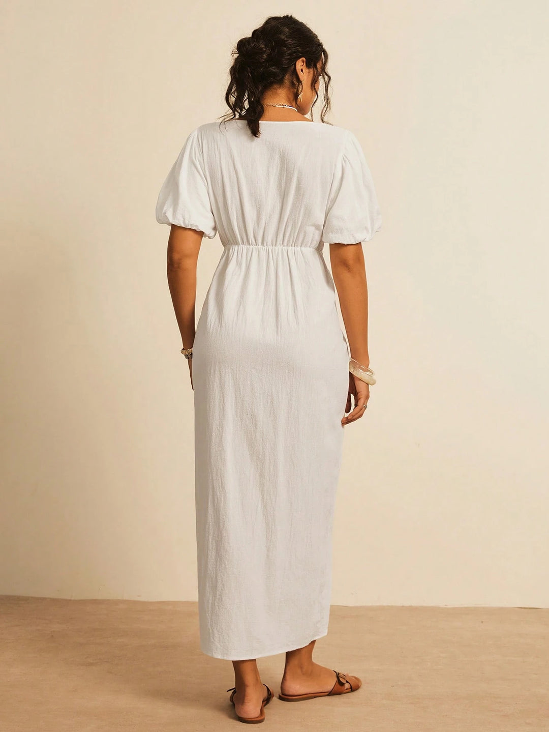 Rochie maxi SHEIN, bej