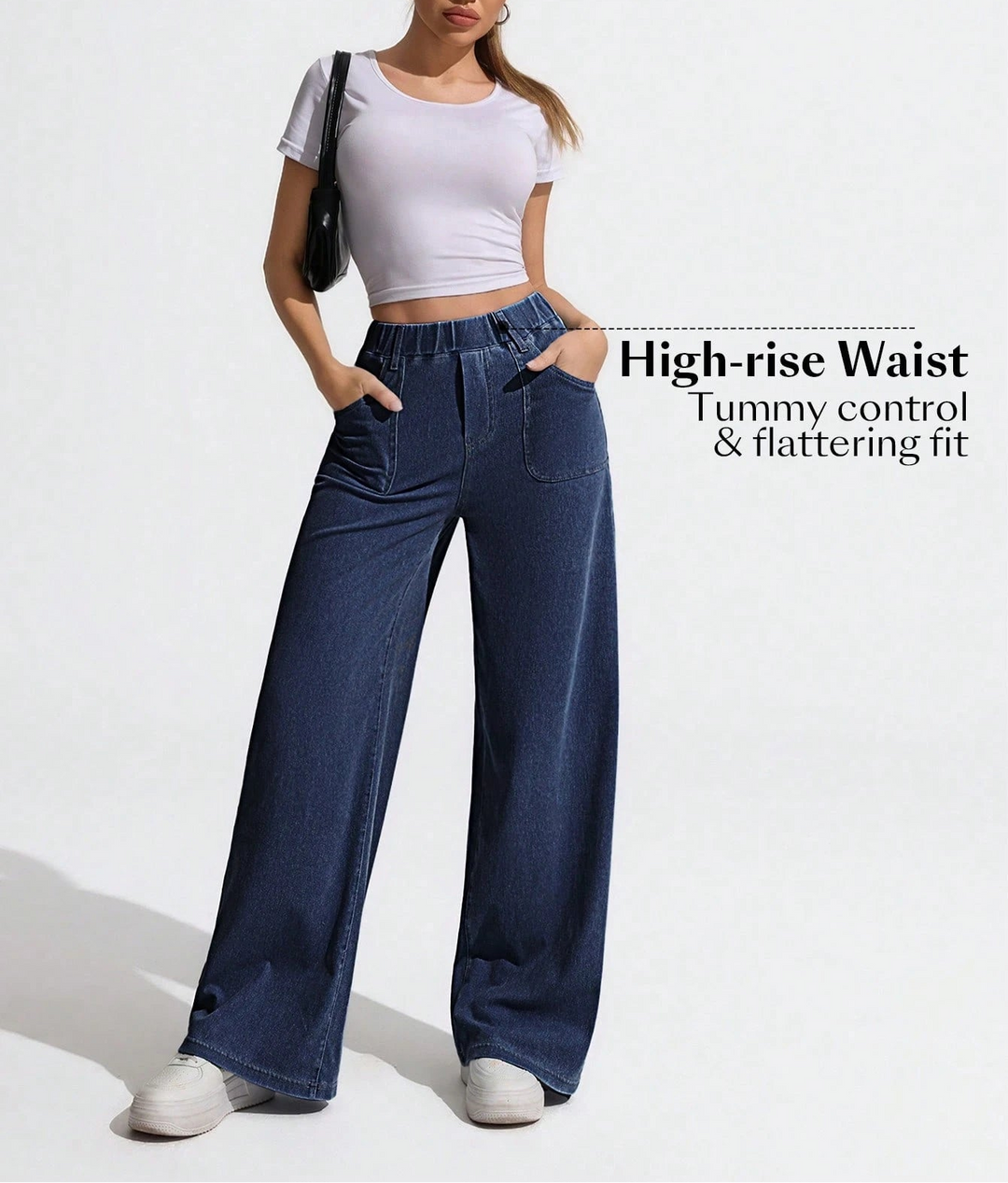Pantaloni Shein, albastru