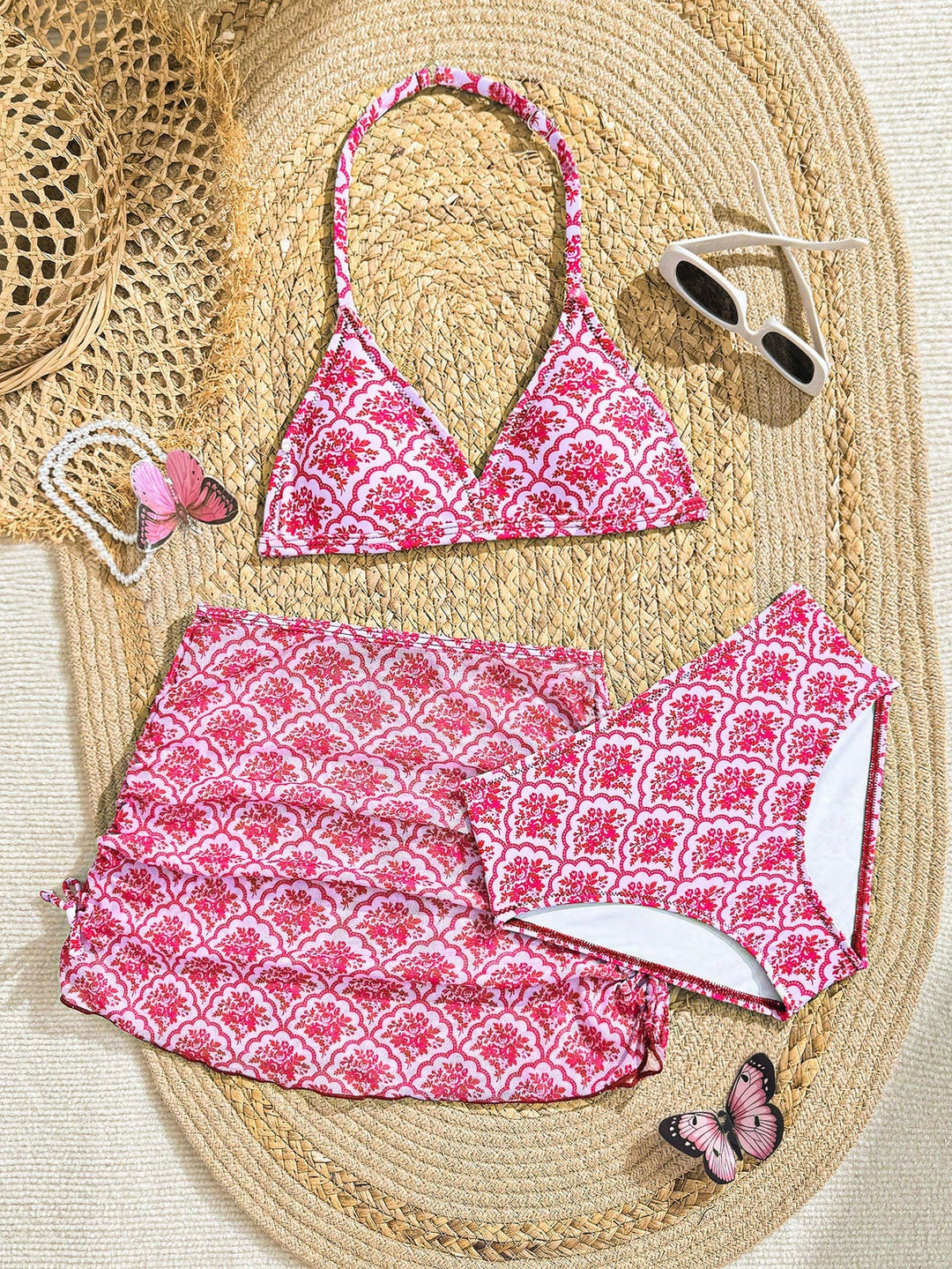 Set costum de baie SHEIN, mix culori