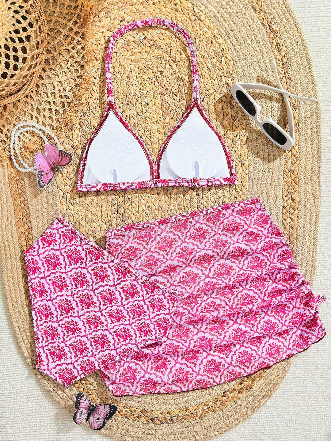 Set costum de baie SHEIN, mix culori