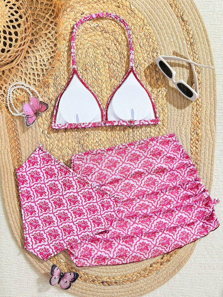 Set costum de baie SHEIN, mix culori