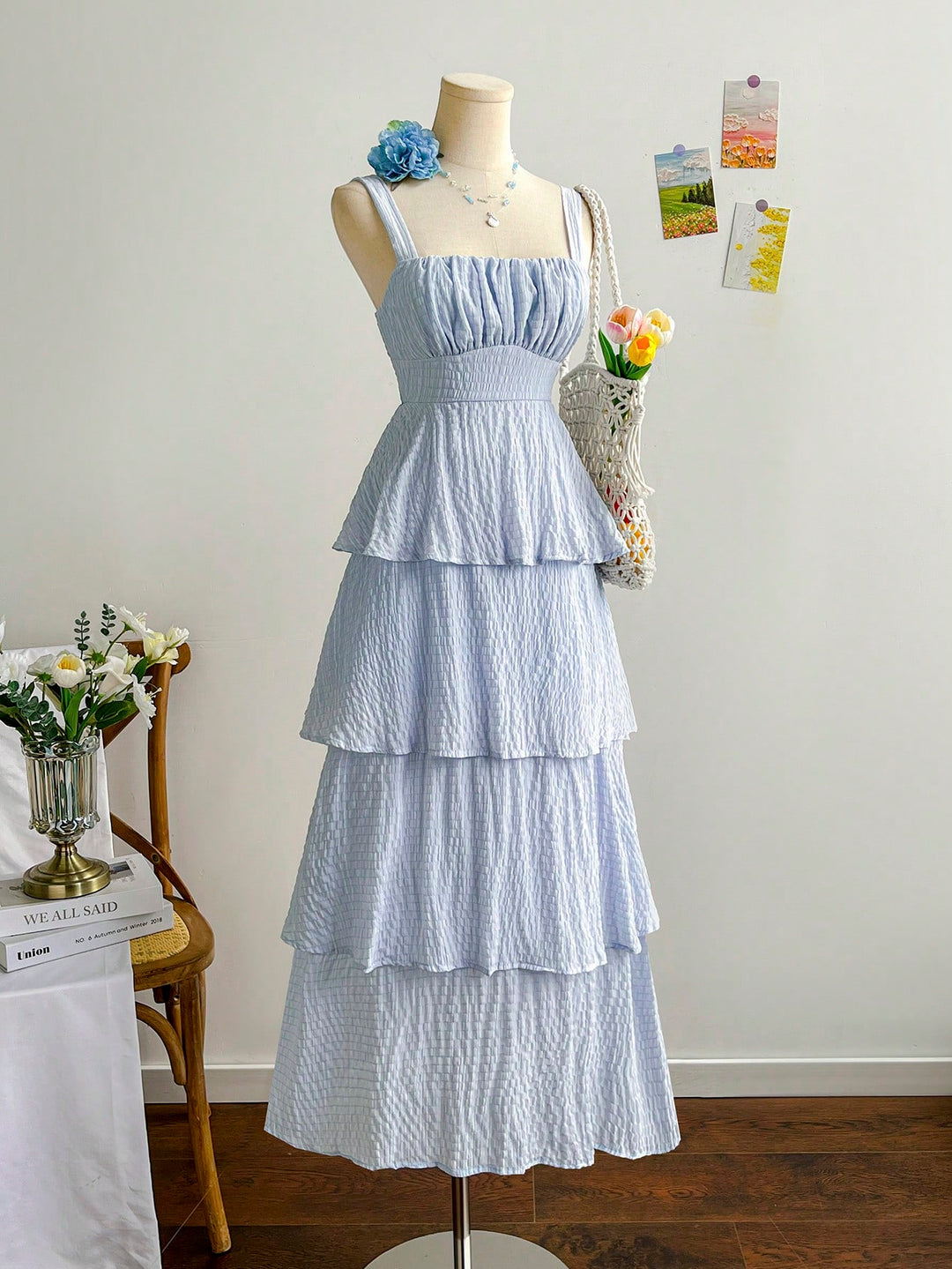 Rochie maxi SHEIN, albastru
