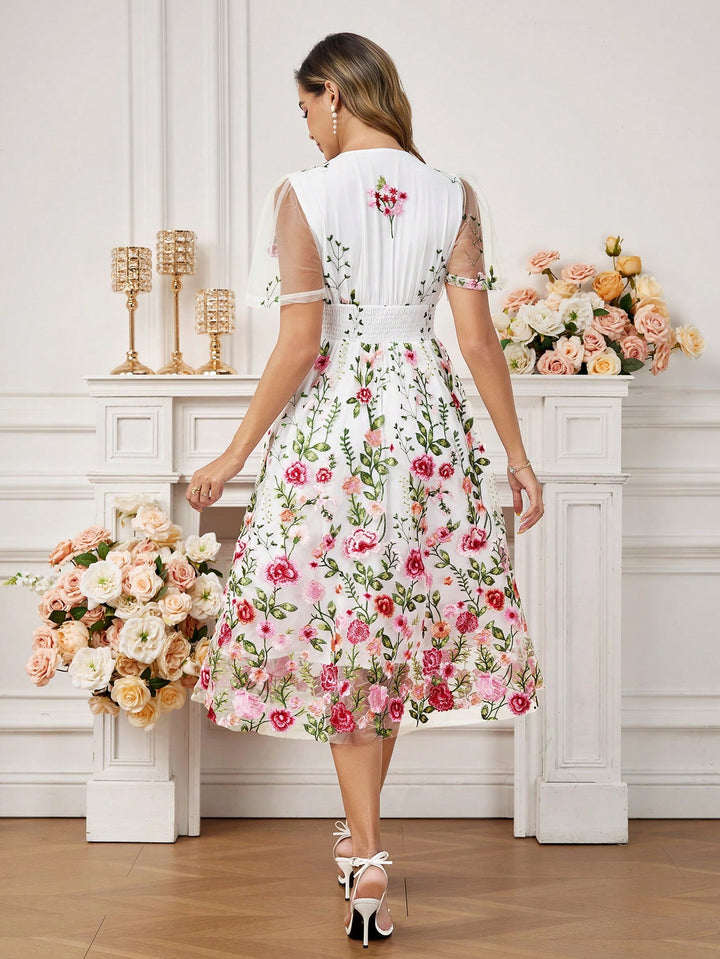 Rochie midi SHEIN, mix culori