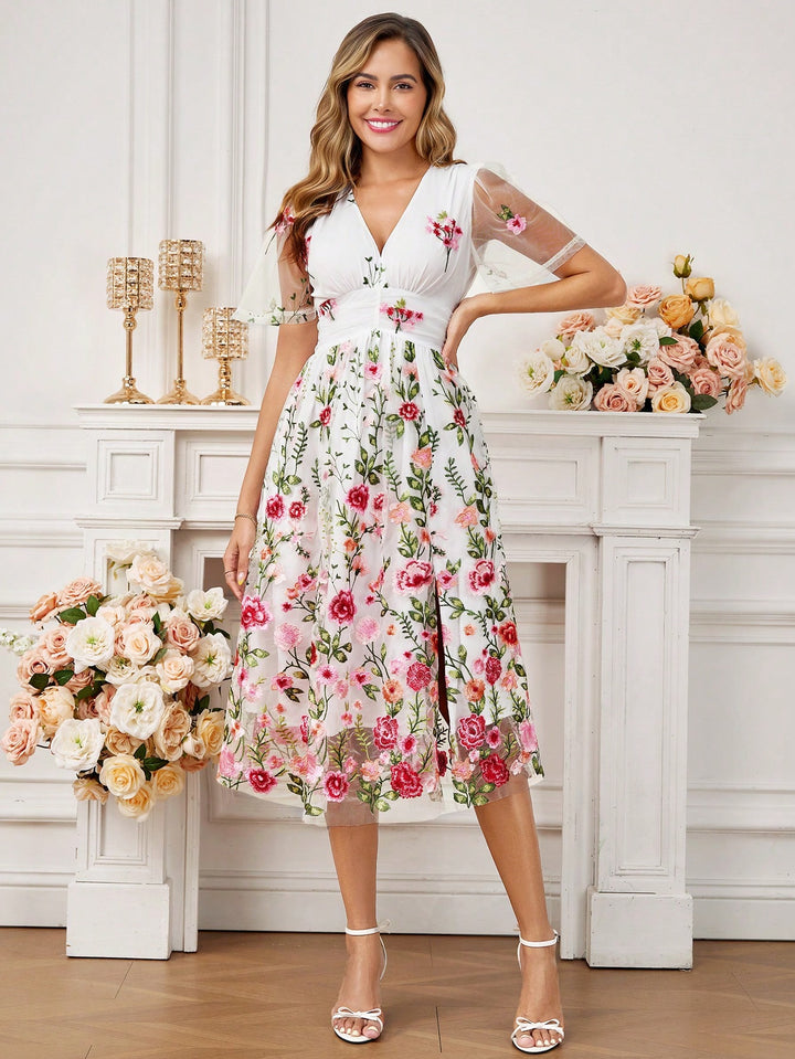 Rochie midi SHEIN, mix culori