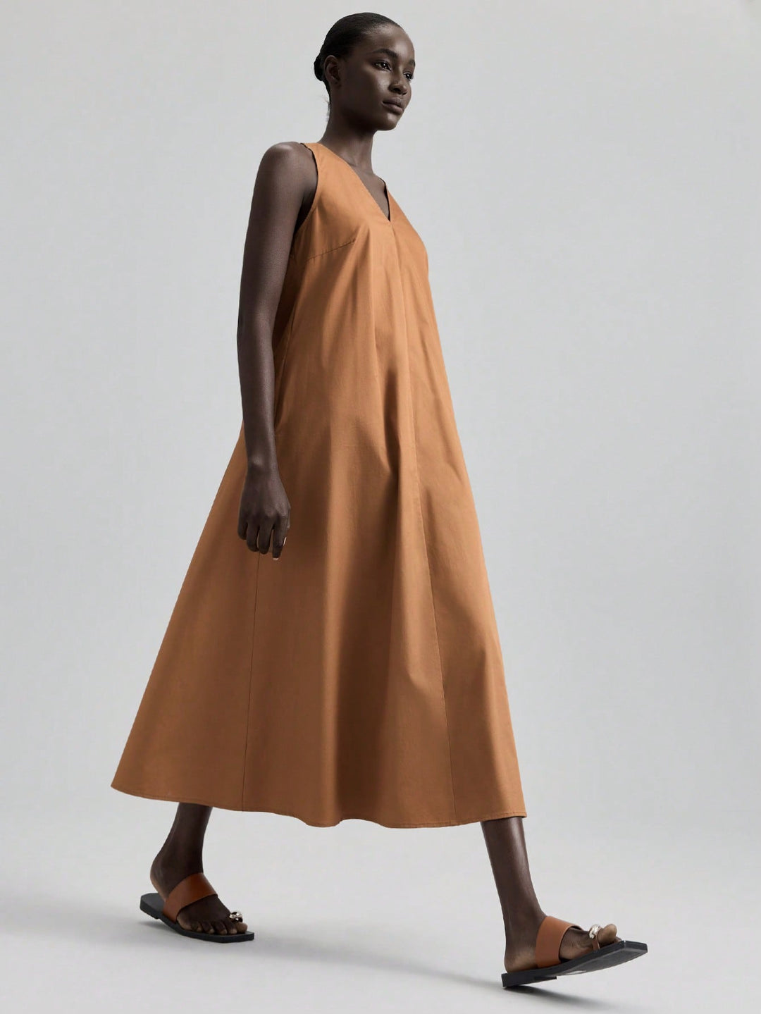 Rochie midi SHEIN, maro