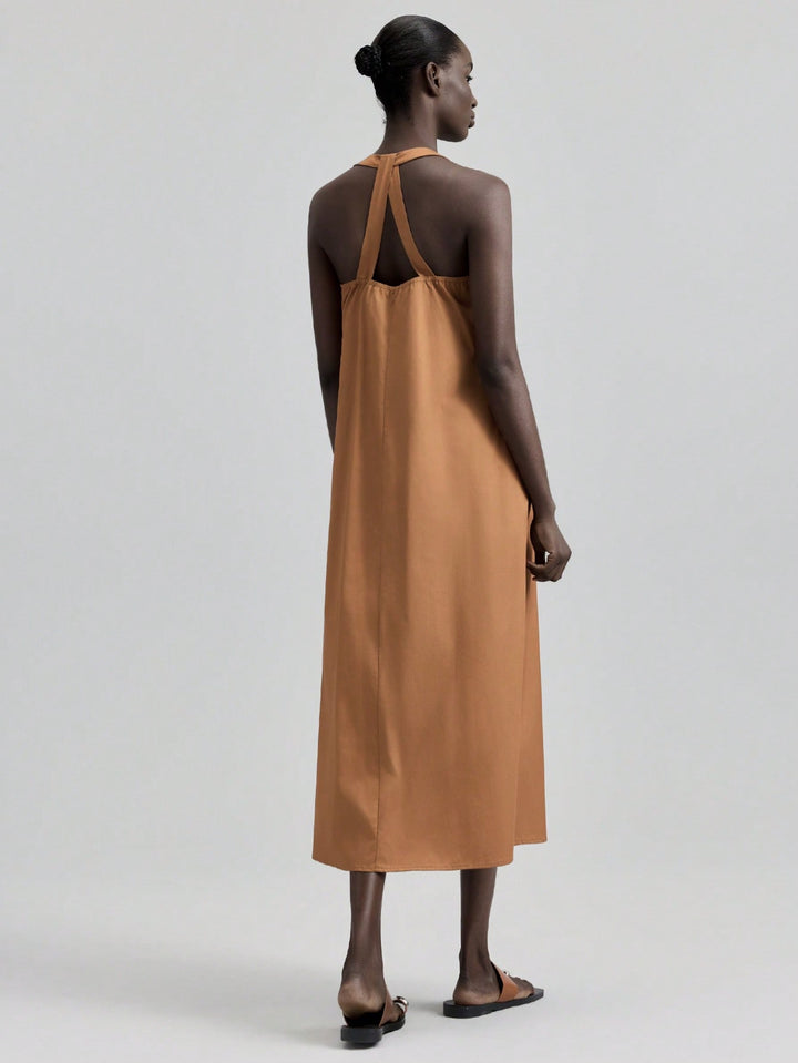 Rochie midi SHEIN, maro