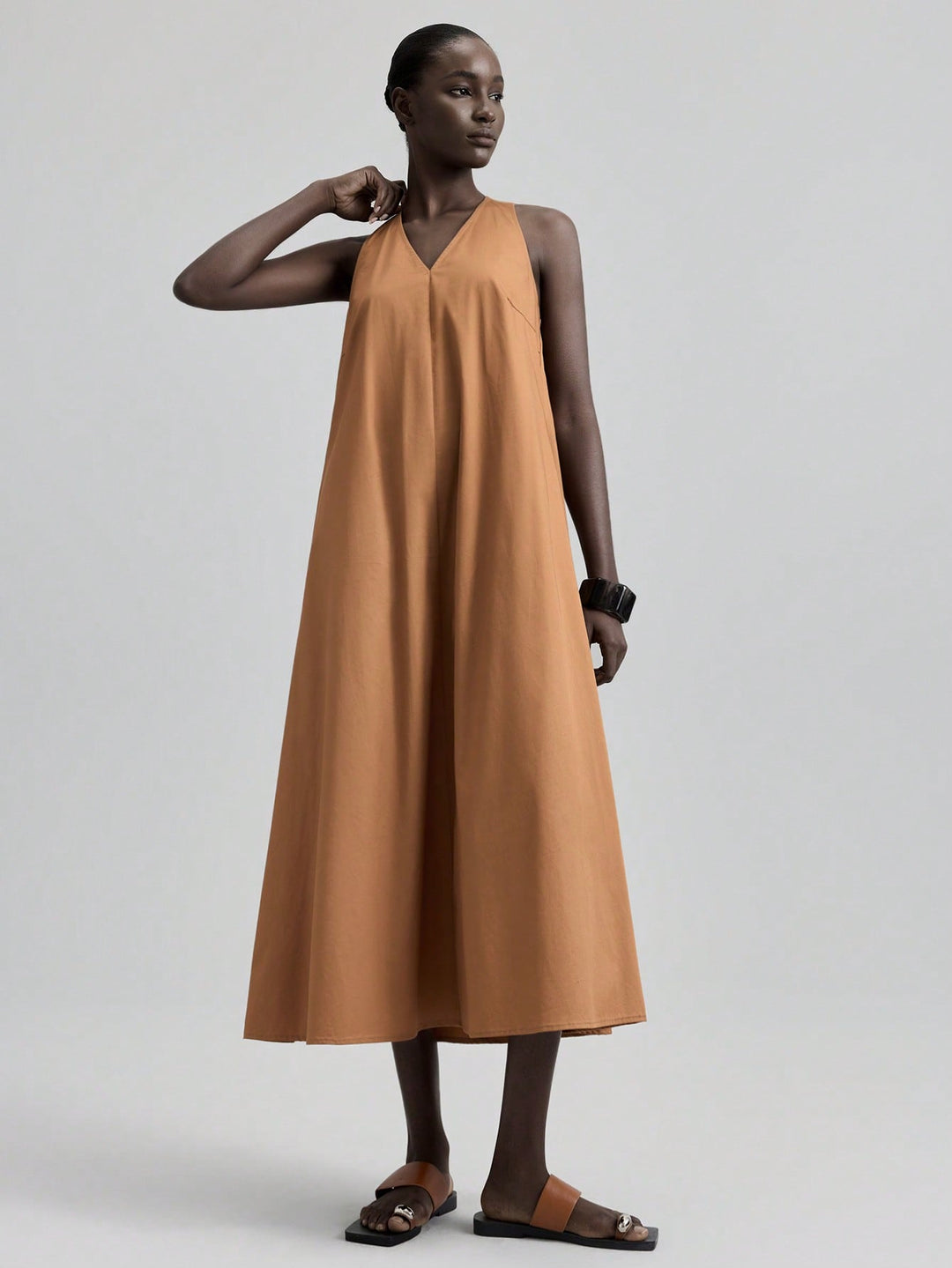 Rochie midi SHEIN, maro