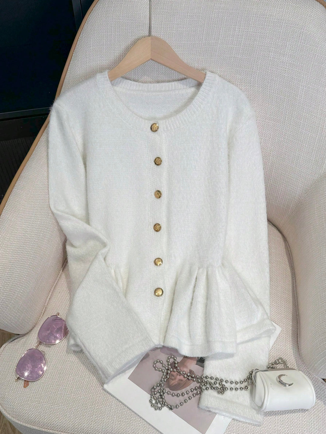 Cardigan SHEIN, alb