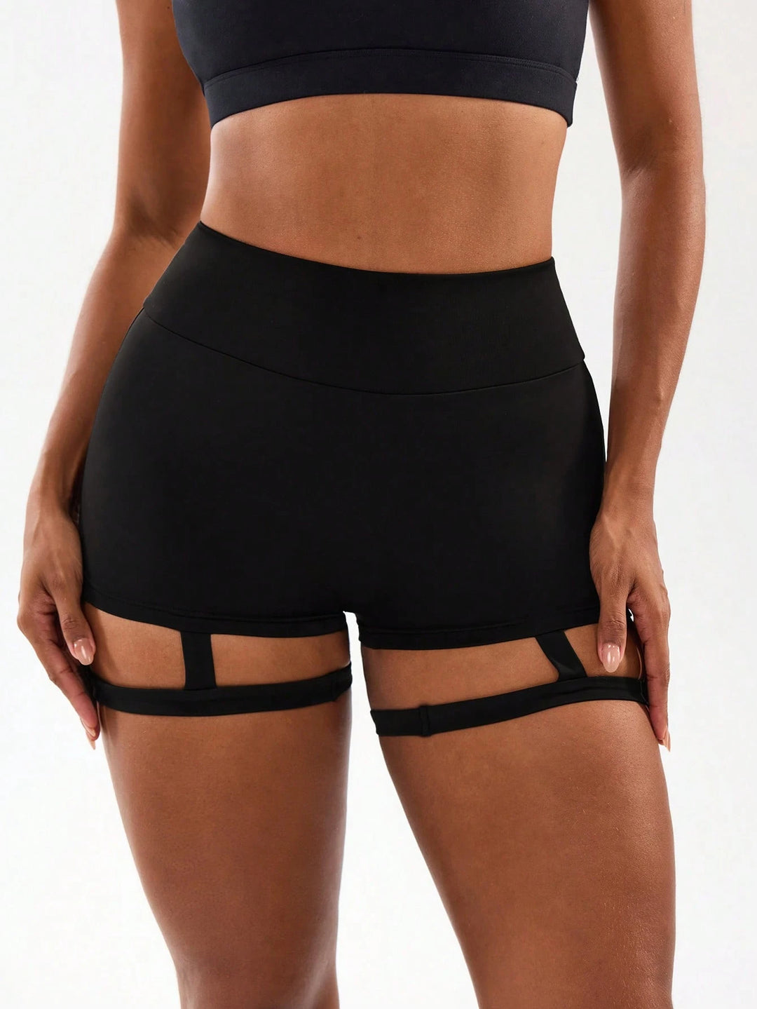 Pantaloni scurți SHEIN, negru