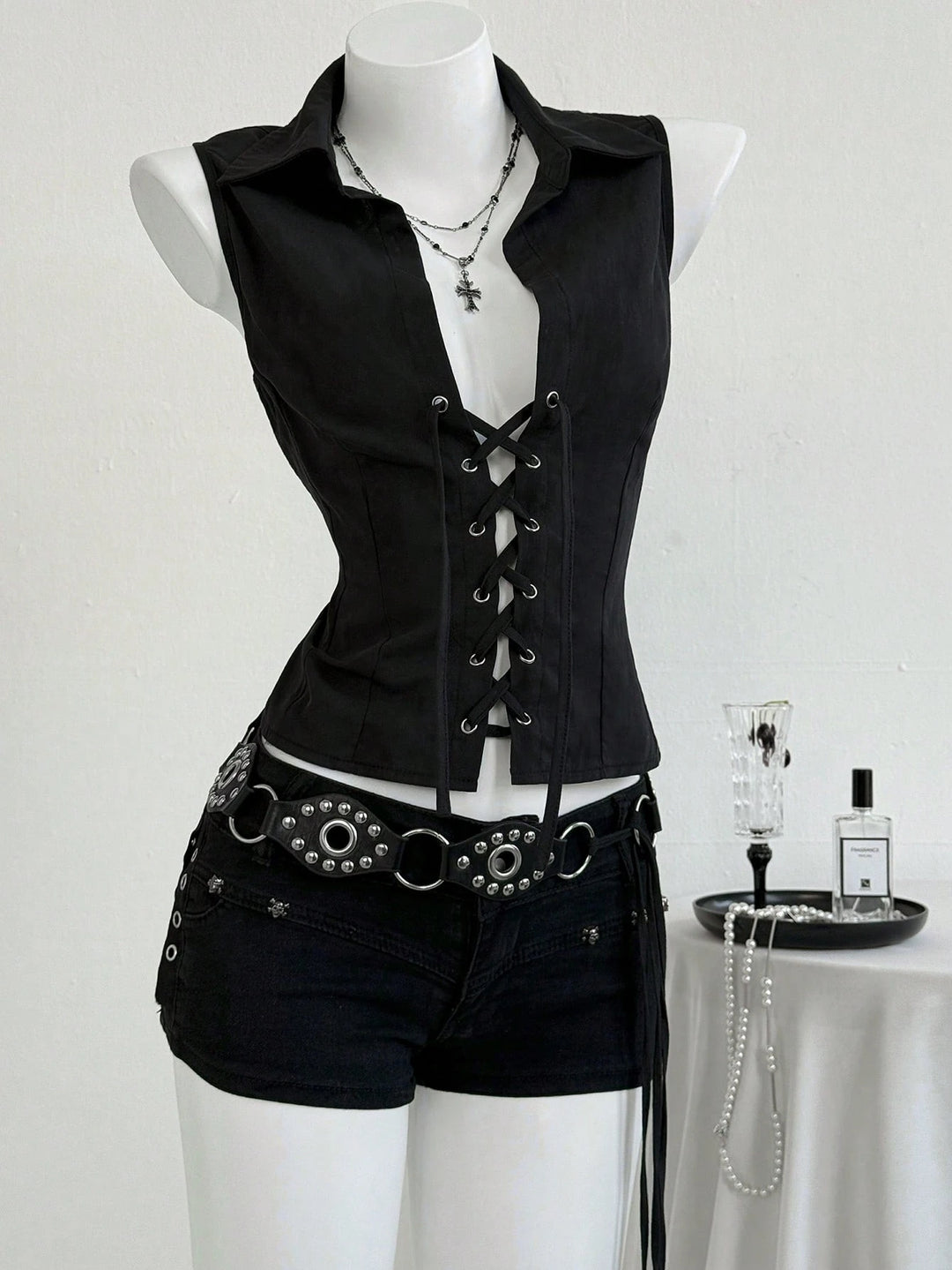 Top SHEIN, negru