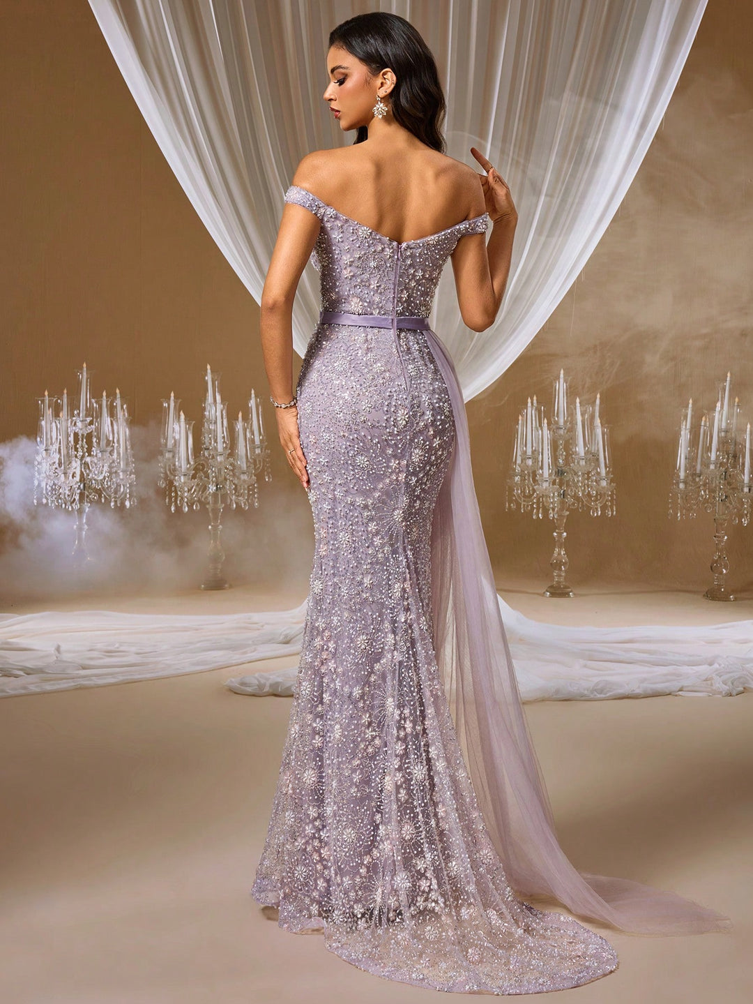 Rochie de ocazie SHEIN, mov