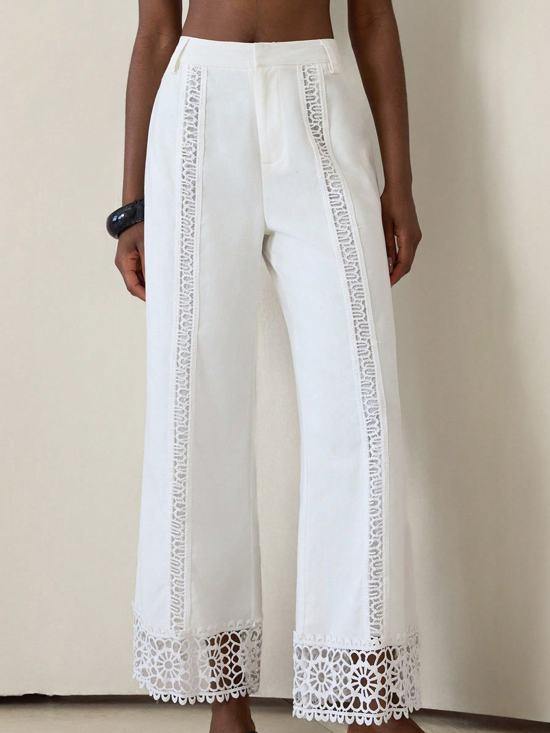 Pantaloni SHEIN, alb