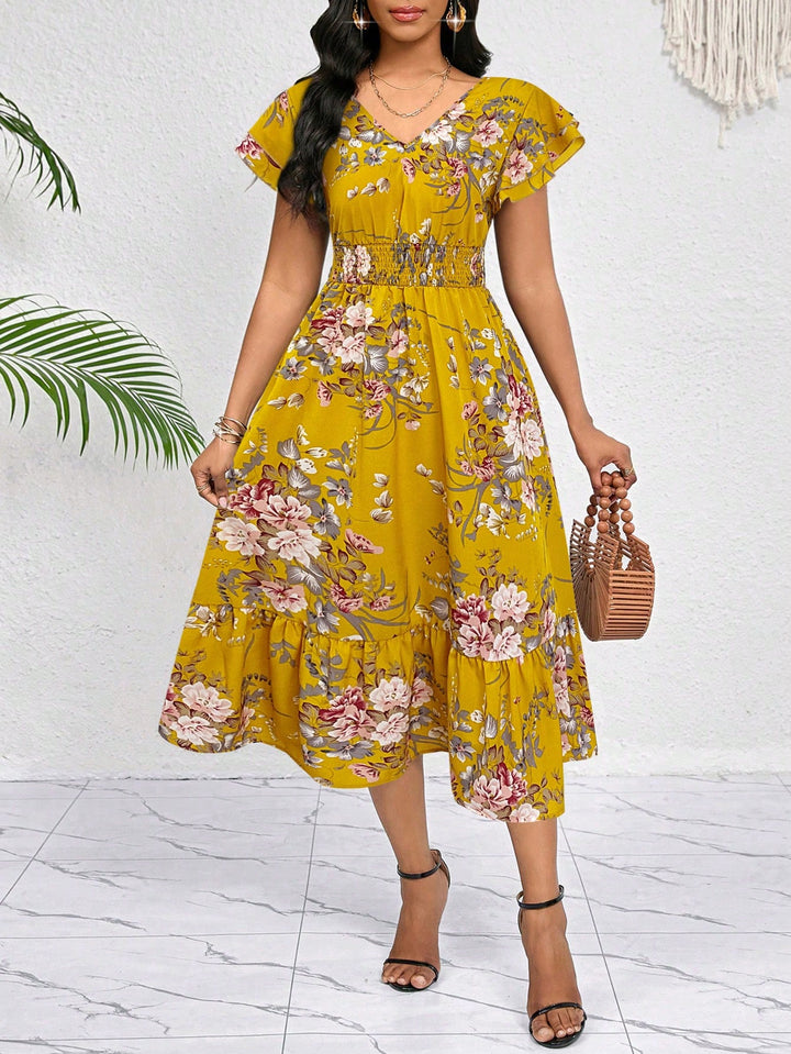 Rochie midi SHEIN, galben