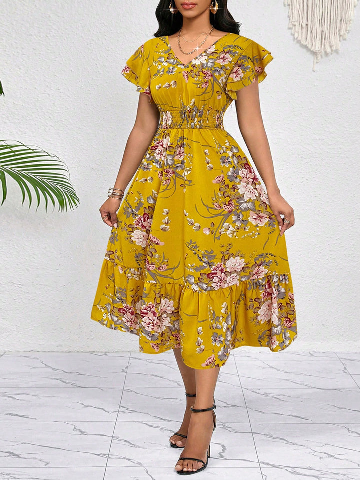 Rochie midi SHEIN, galben