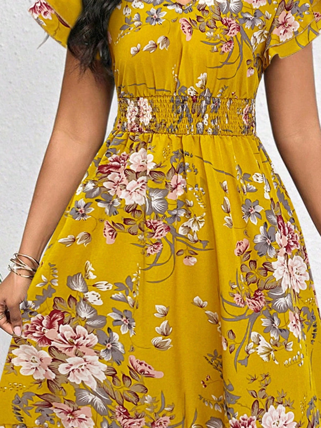 Rochie midi SHEIN, galben