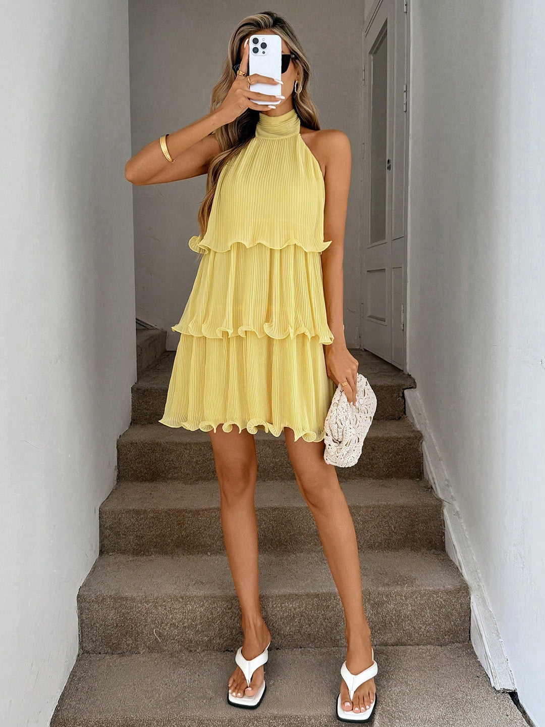 Rochie mini SHEIN, galben