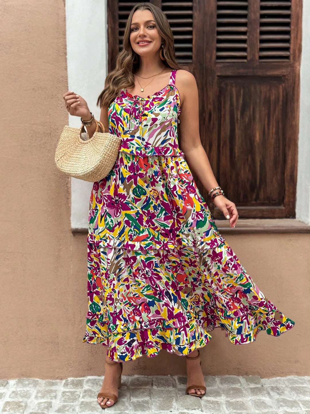 Rochie maxi SHEIN, mix culori