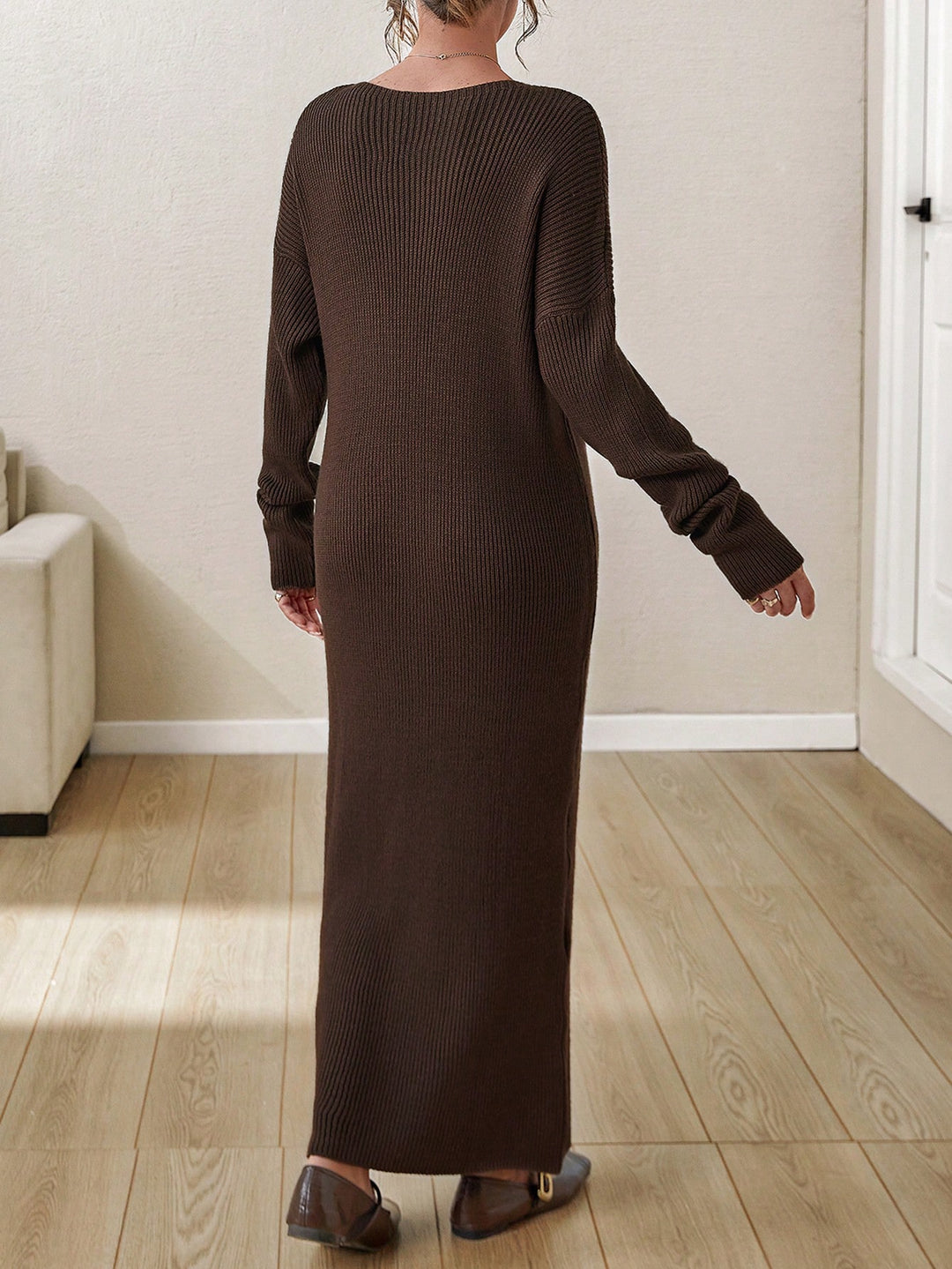 Rochie maxi SHEIN, maro