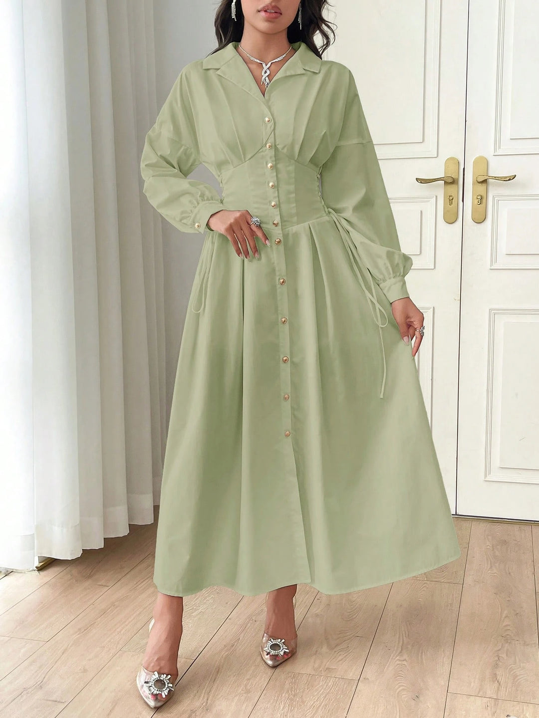 Rochie maxi SHEIN, verde
