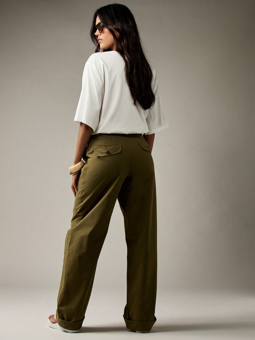 Pantaloni SHEIN, kaki