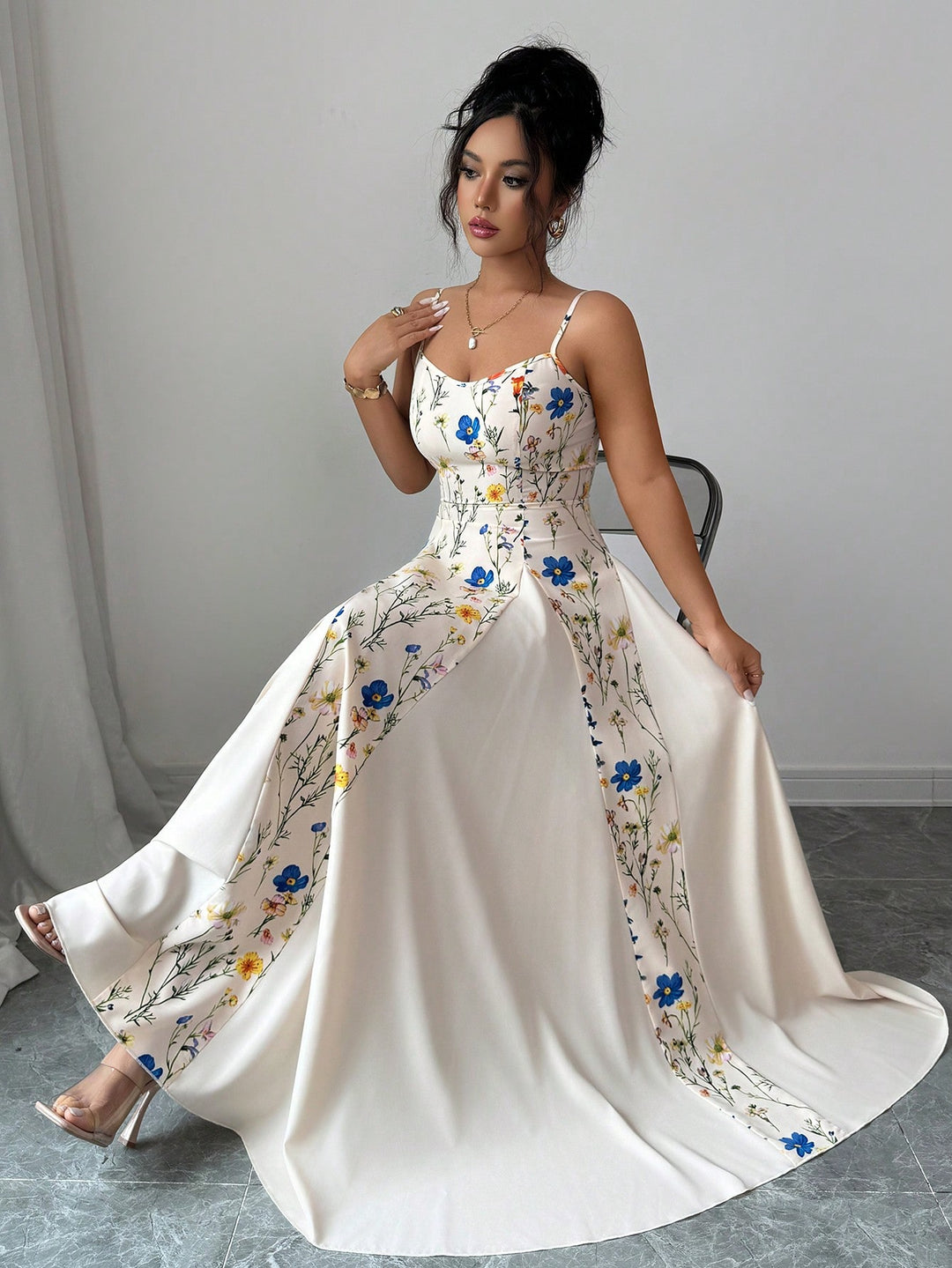 Rochie maxi SHEIN, mix culori