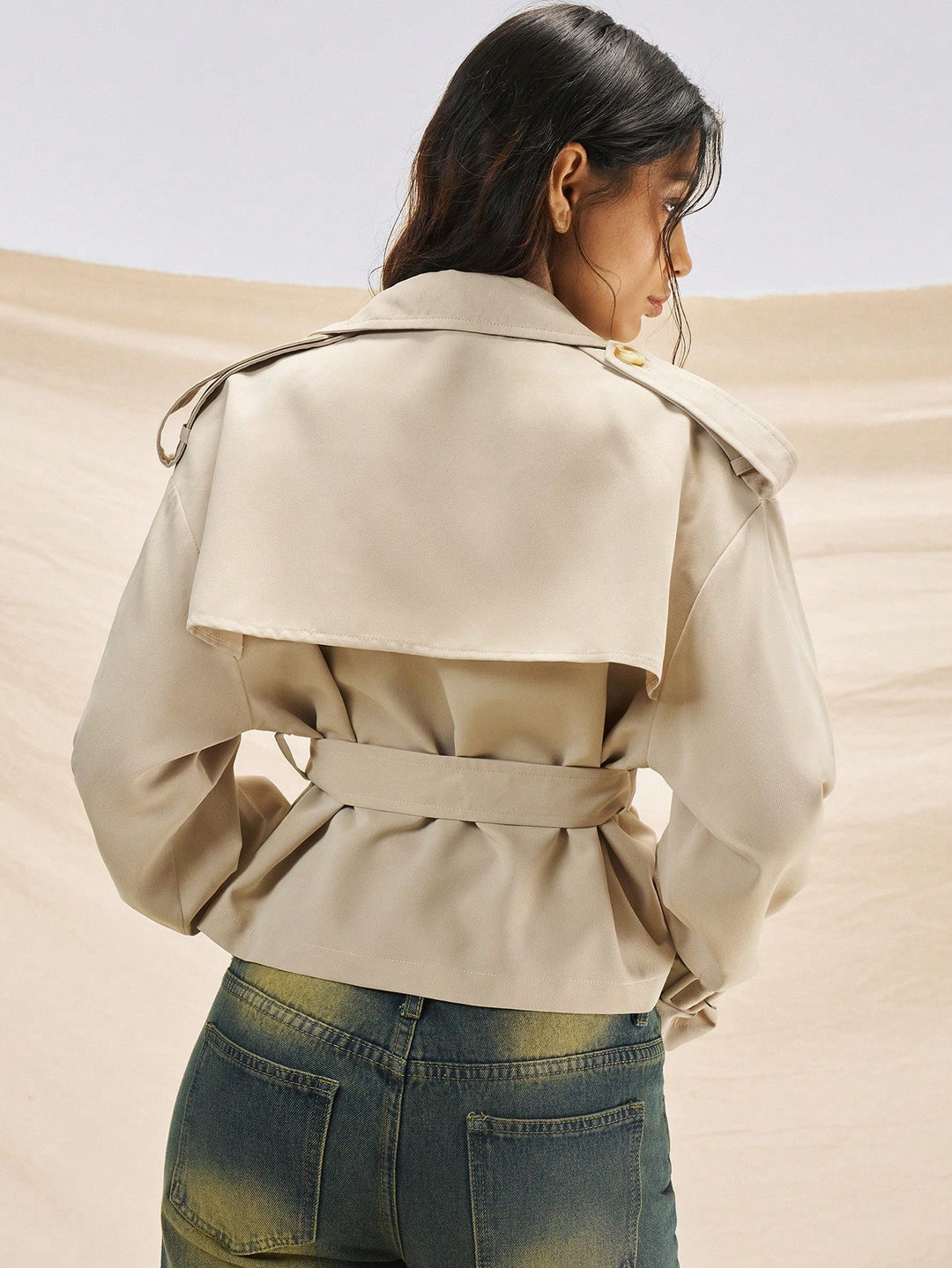 Trench SHEIN, kaki