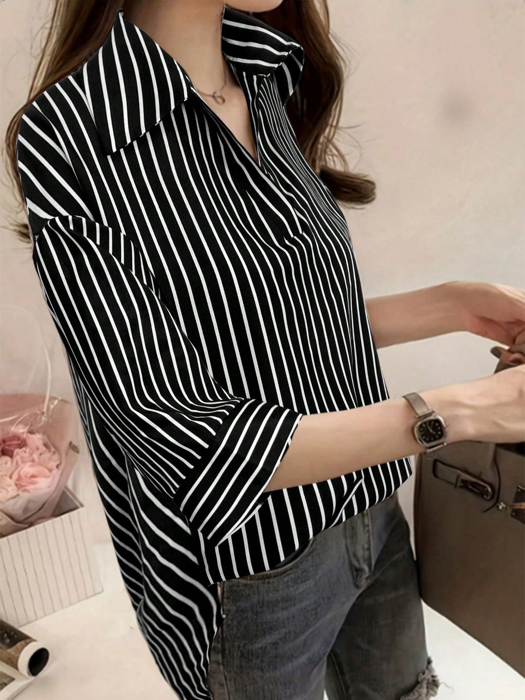 Top SHEIN, negru