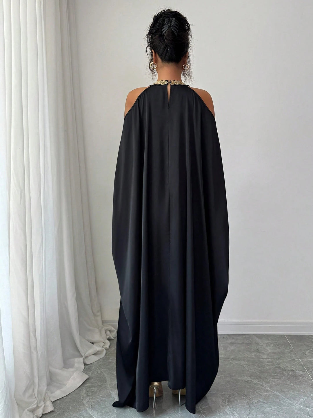 SHEIN maxi ruha, fekete