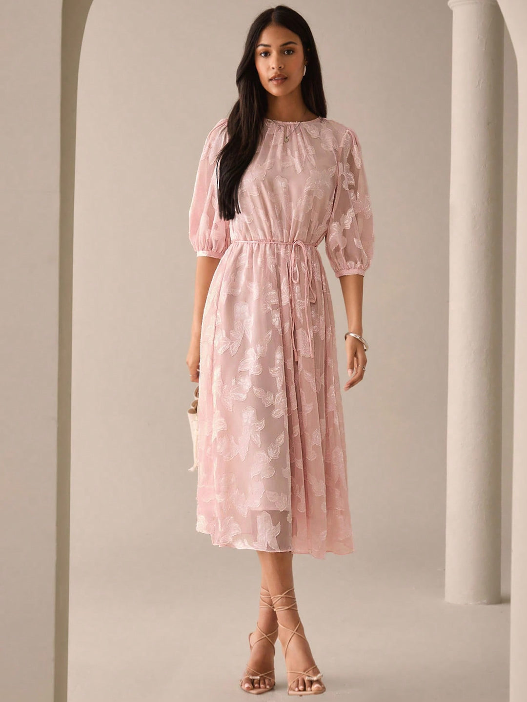Rochie midi SHEIN, roz