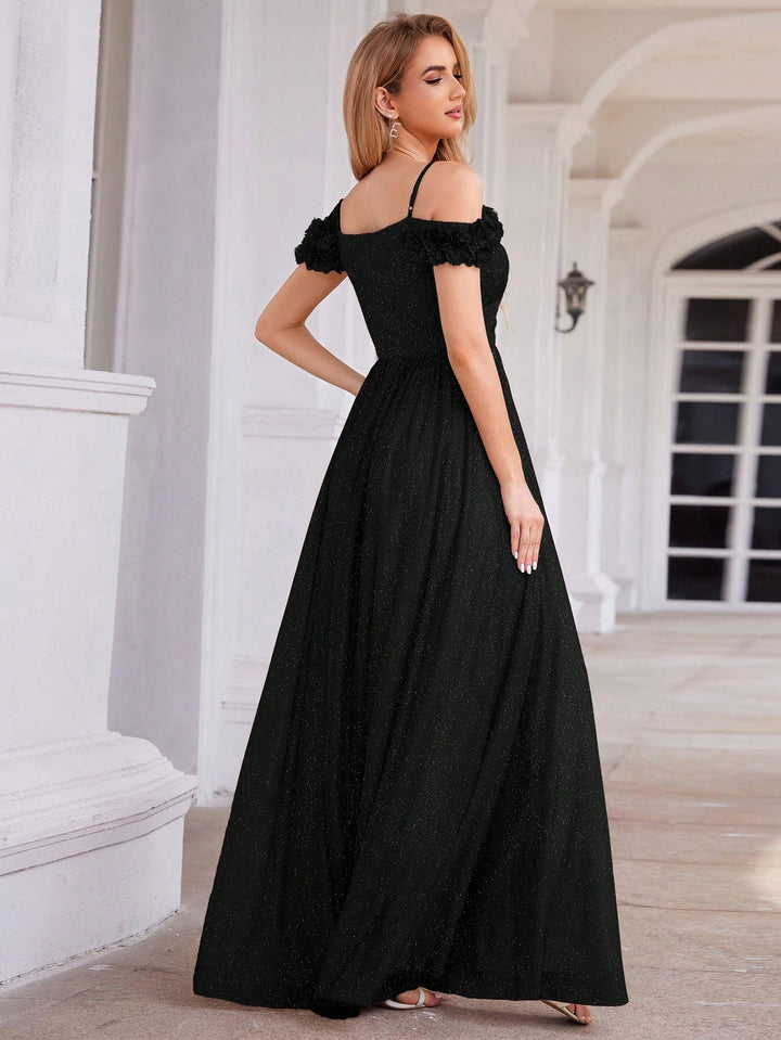 SHEIN maxi dress, black