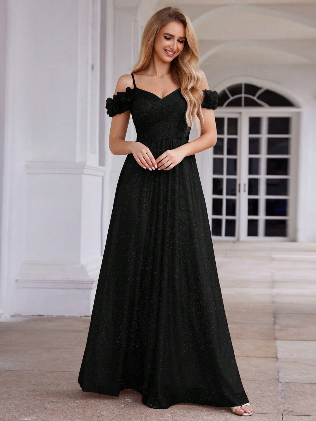 SHEIN maxi dress, black