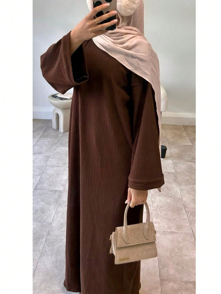 Set caftan și jalabiya SHEIN, maro