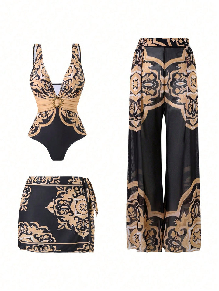 Costum de baie SHEIN, mix culori