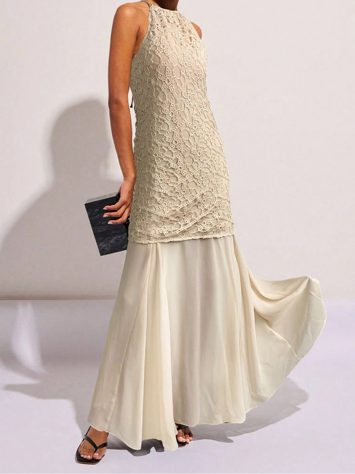 SHEIN maxi ruha, krémszínű