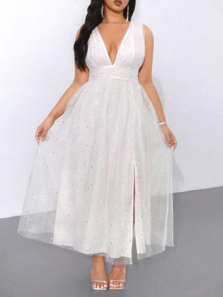 Shein maxi ruha, krém
