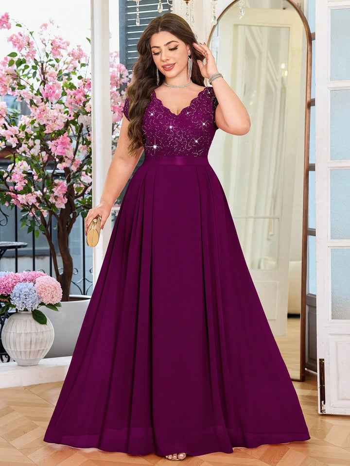 Rochie de ocazie damă SHEIN, mov, mărimea 1XL