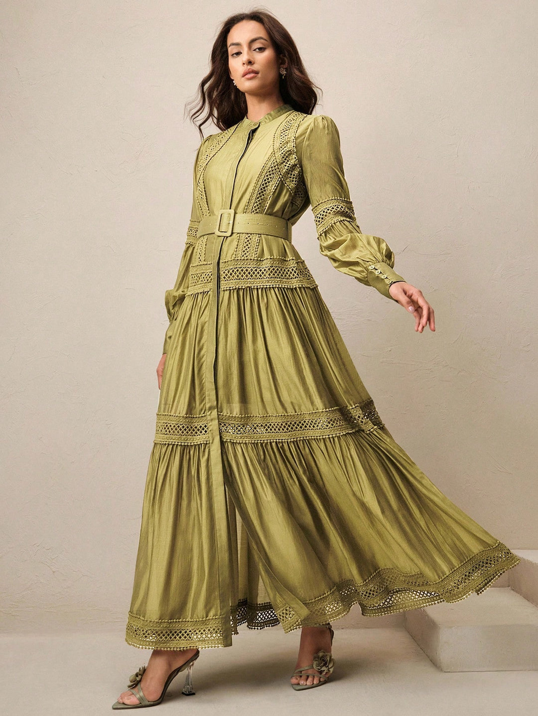 Rochie maxi SHEIN, verde