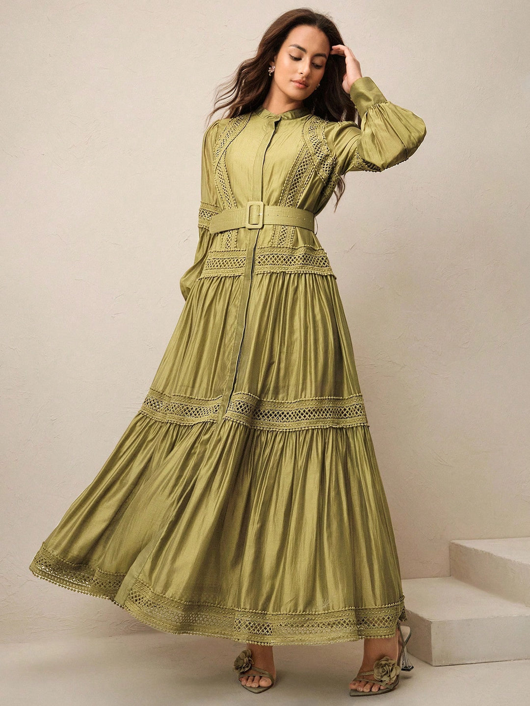 Rochie maxi SHEIN, verde