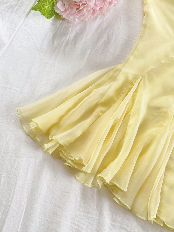 SHEIN mini ruha, sárga