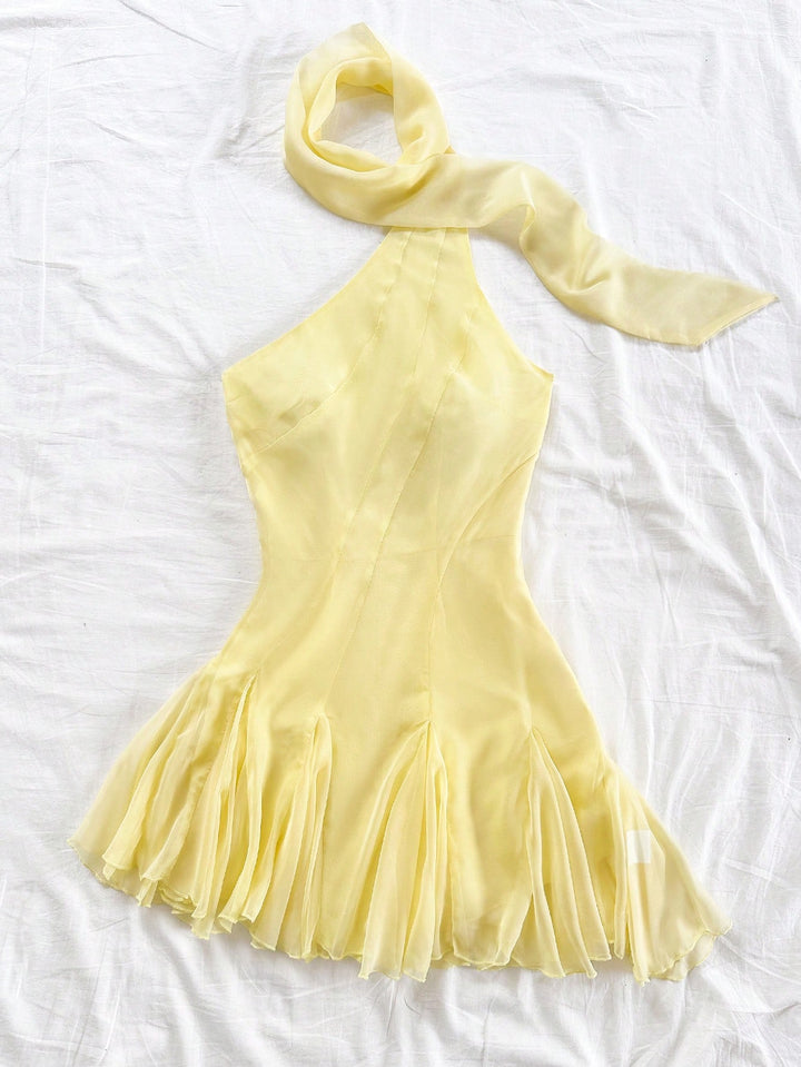 SHEIN mini ruha, sárga