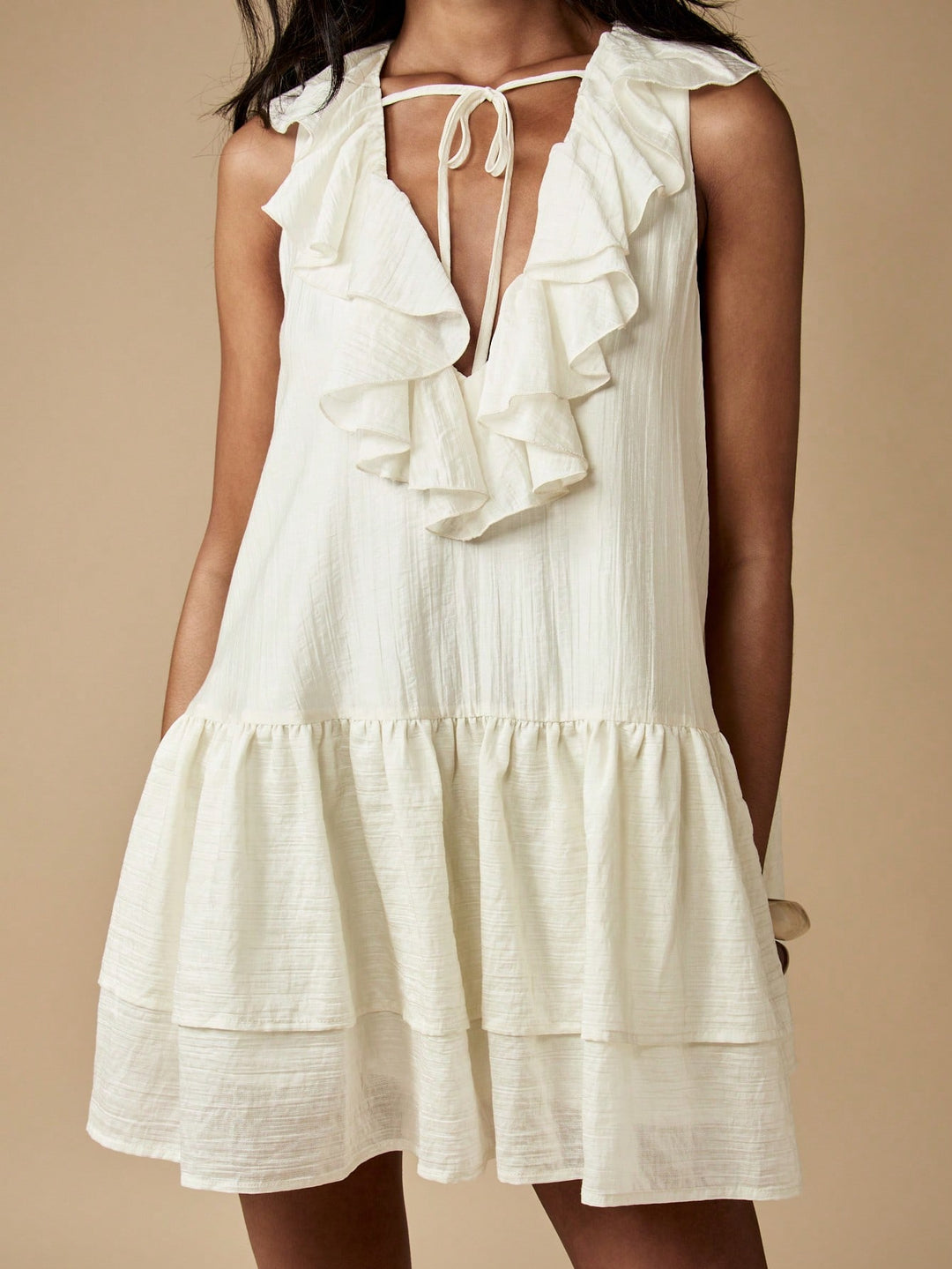 SHEIN mini ruha, krém